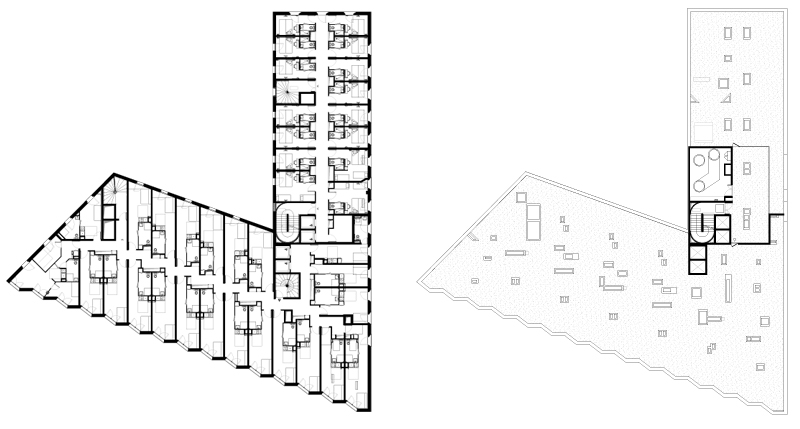 03 bègles_Plan R+3 et Toiture